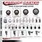 Service Caster 3.5'' SS Maroon Poly Swivel 1'' Expanding Stem Caster with Brake SCC-SSEX20S3514-PPUB-MRN-TLB-1 - alternate 3